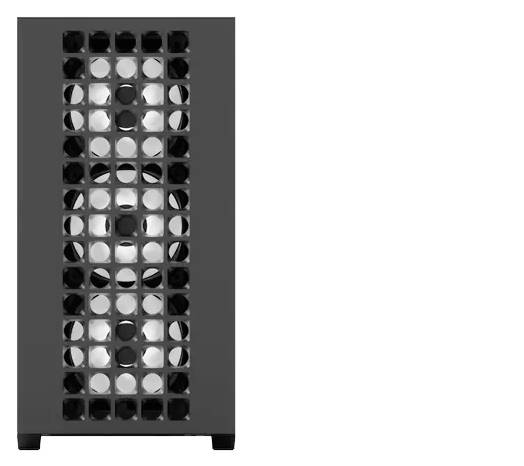 AeroCool D302A-G-BK Mini-Tower PC-Gehäuse Schwarz, Weiß