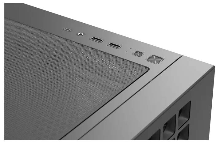 AeroCool D302A-G-BK Mini-Tower PC-Gehäuse Schwarz, Weiß