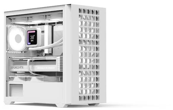 AeroCool D302A-G-WT Mini-Tower PC-Gehäuse Schwarz, Weiß