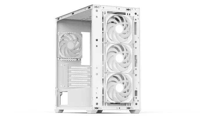 AeroCool D302A-G-WT Mini-Tower PC-Gehäuse Schwarz, Weiß