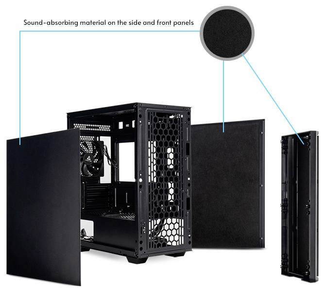 Chieftec AZ-01B-OP Mini-Tower PC-Gehäuse Schwarz