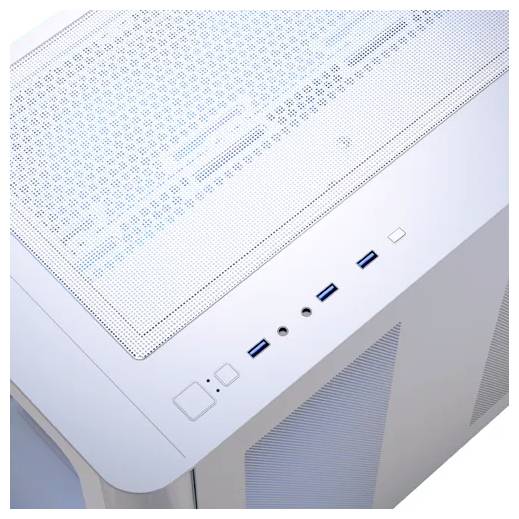 AeroCool P500C-G-WT-V1 Midi-Tower PC-Gehäuse Schwarz, Weiß