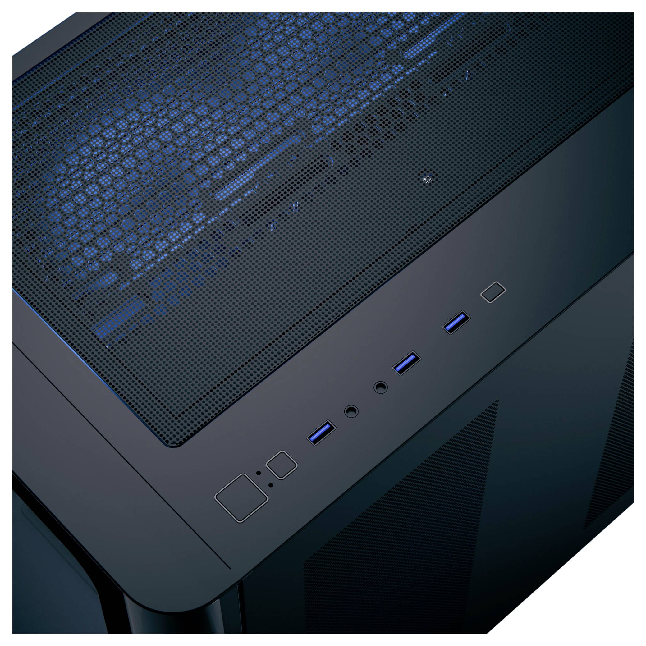 AeroCool P500C-G-BK-V1 Midi-Tower PC-Gehäuse Schwarz, Weiß