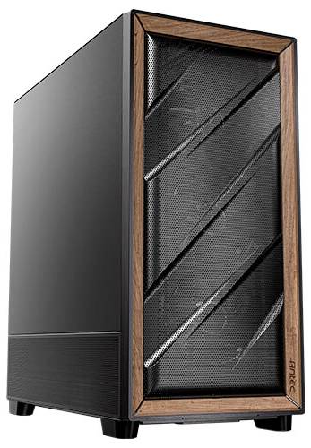 Antec FLUX SE Midi-Tower PC-Gehäuse Schwarz, Holz