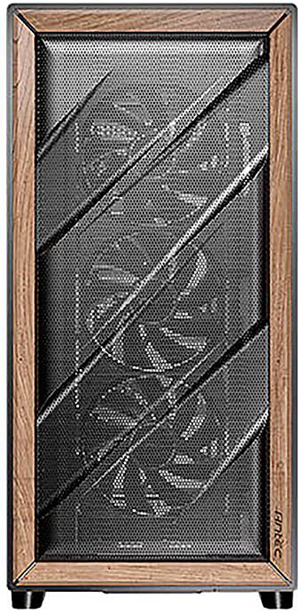 Antec FLUX SE Midi-Tower PC-Gehäuse Schwarz, Holz