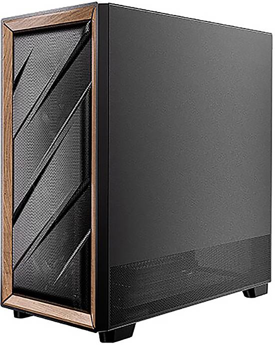 Antec FLUX SE Midi-Tower PC-Gehäuse Schwarz, Holz