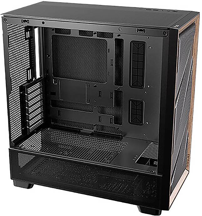 Antec FLUX SE Midi-Tower PC-Gehäuse Schwarz, Holz