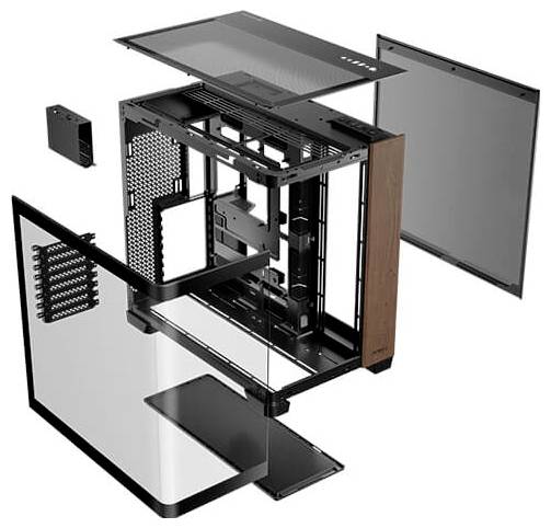 Antec C8 Full Tower PC-Gehäuse Schwarz, Transparent, Holz