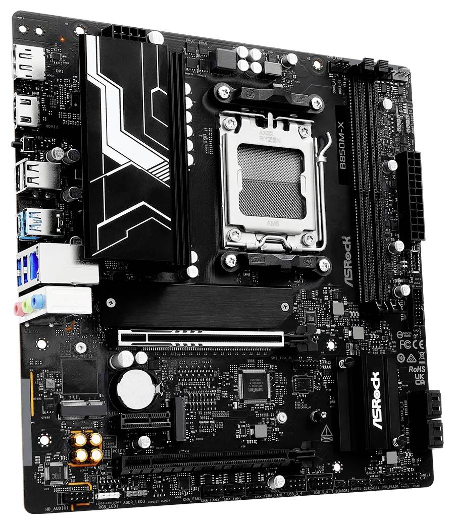 ASRock B850M-X Mainboard Sockel (PC) AMD® AM5 Formfaktor (Details) Micro-ATX Mainboard-Chipsatz AMD® B850