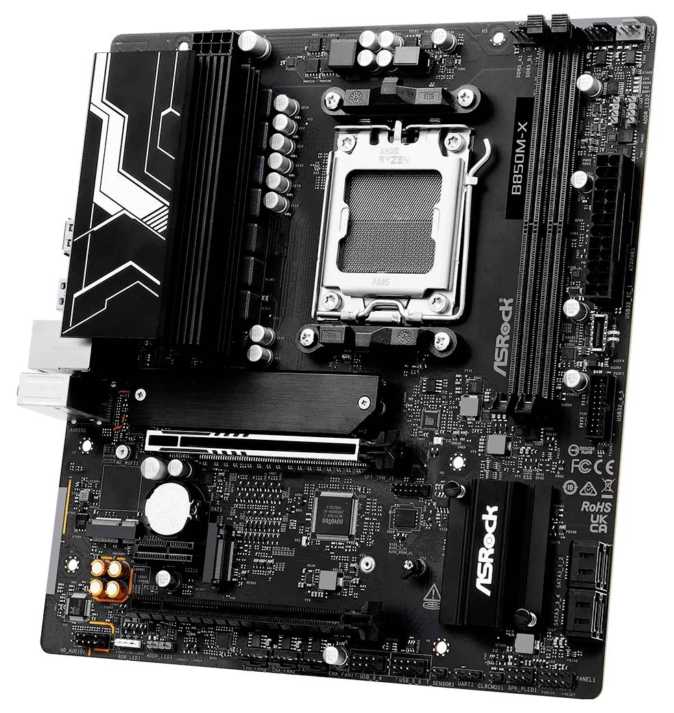 ASRock B850M-X Mainboard Sockel (PC) AMD® AM5 Formfaktor (Details) Micro-ATX Mainboard-Chipsatz AMD® B850