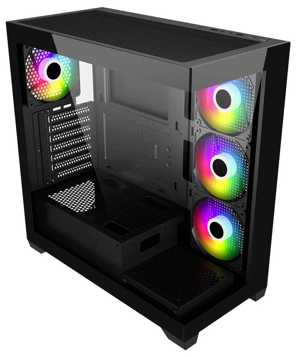 FSP Fortron POC0000272 Midi-Tower PC-Gehäuse Schwarz, Weiß