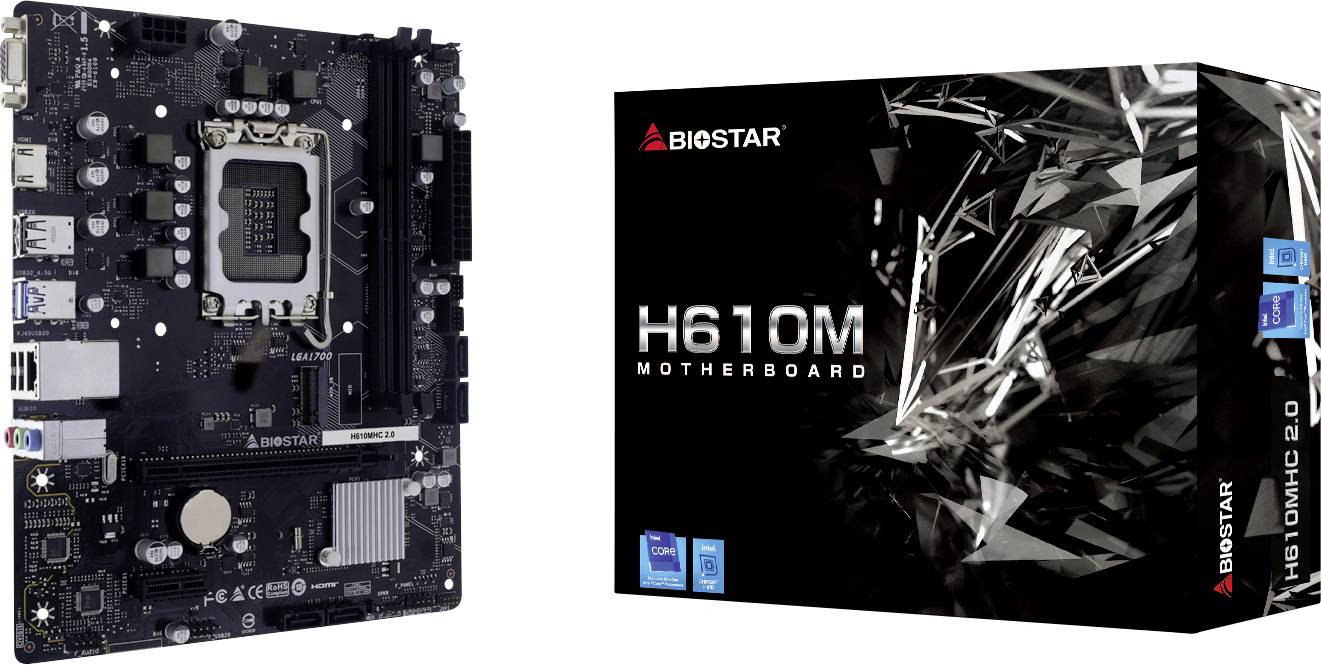 BioStar H610MHC Mainboard Sockel (PC) Intel® LGA 1700 Formfaktor (Details) Micro-ATX Mainboard-Chipsatz Intel® H610