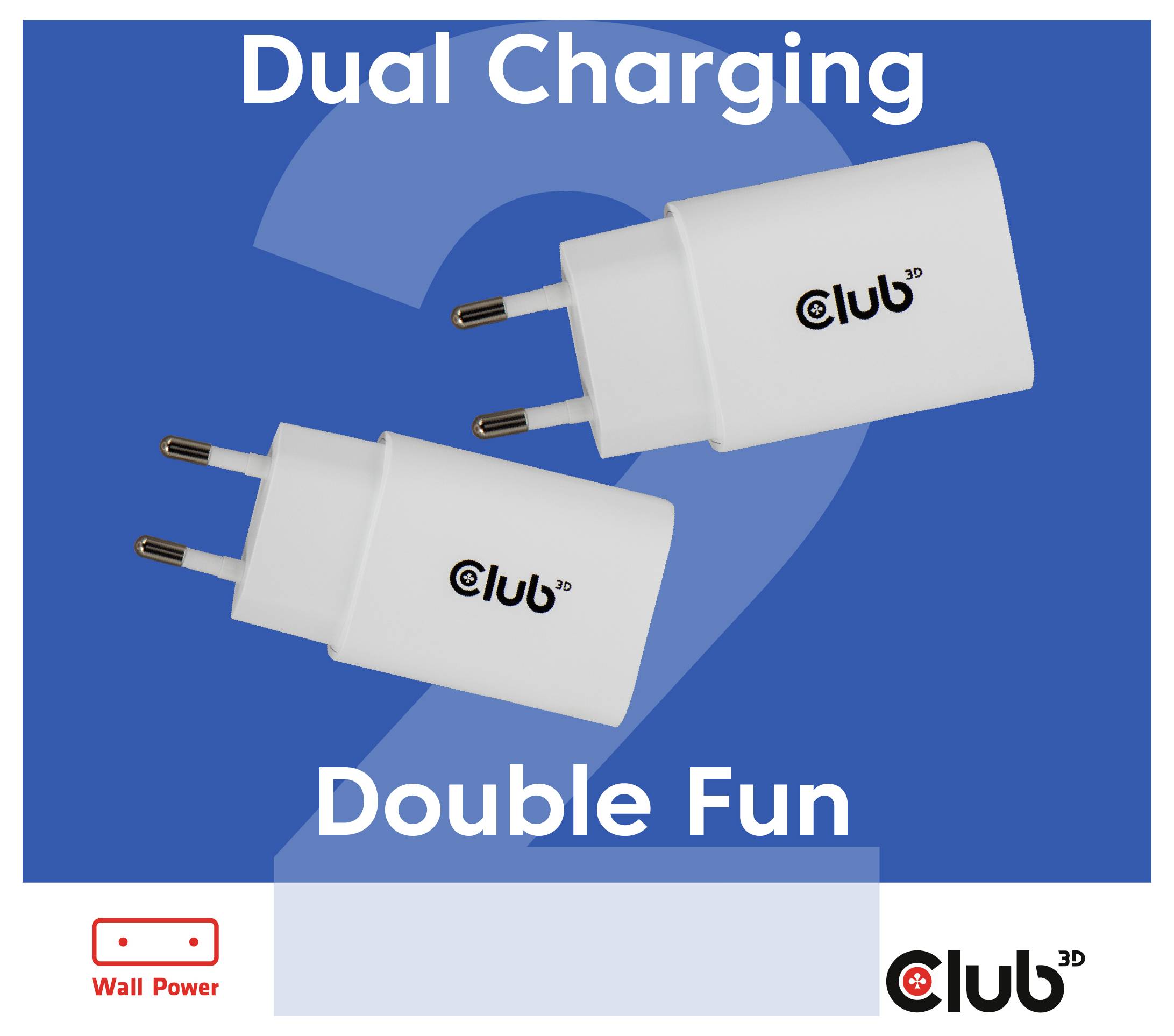 club3D CAC-3020 USB Ladegerät 30 W Weiß Innenbereich