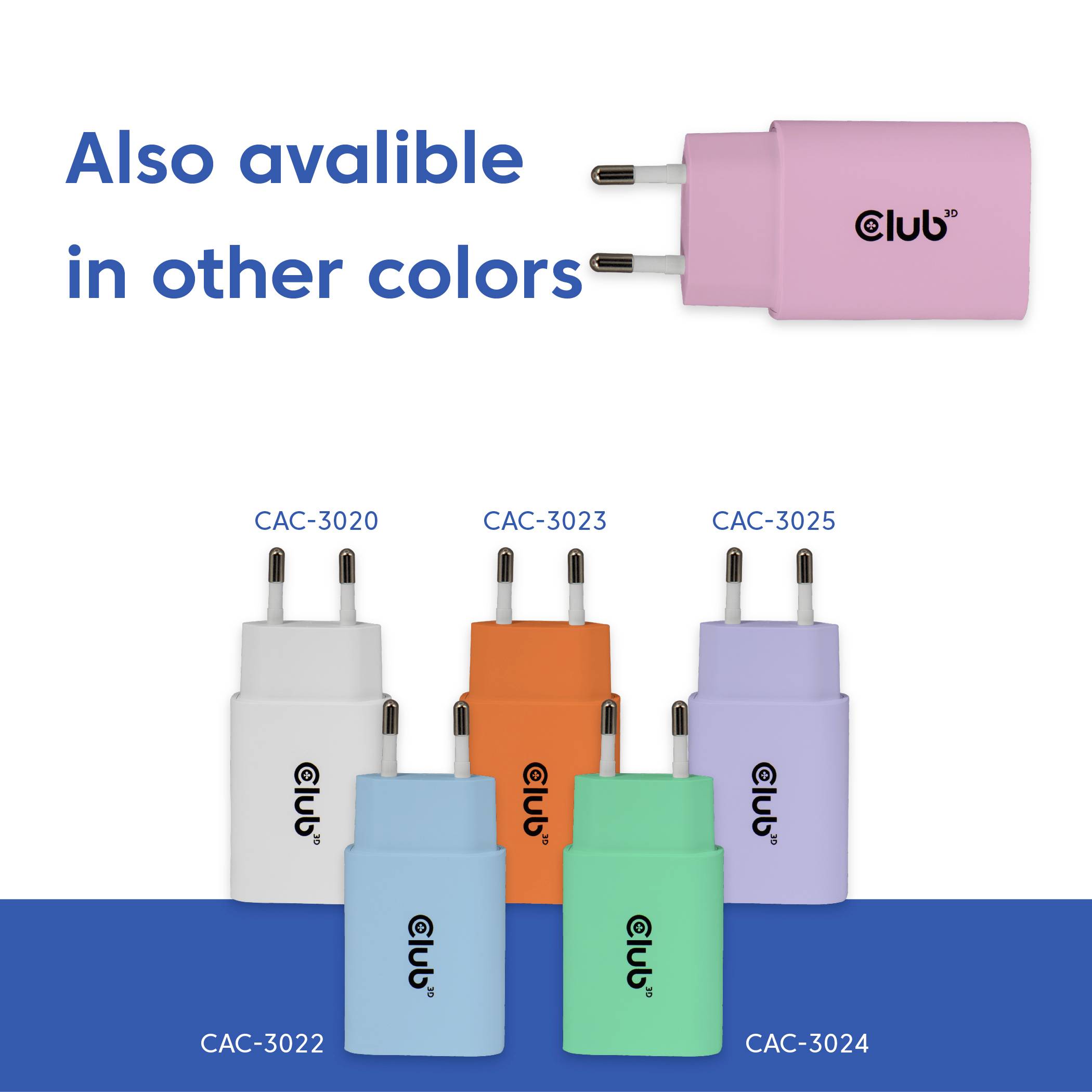 Club3D CAC-3021 USB Ladegerät 30W Pink Innenbereich