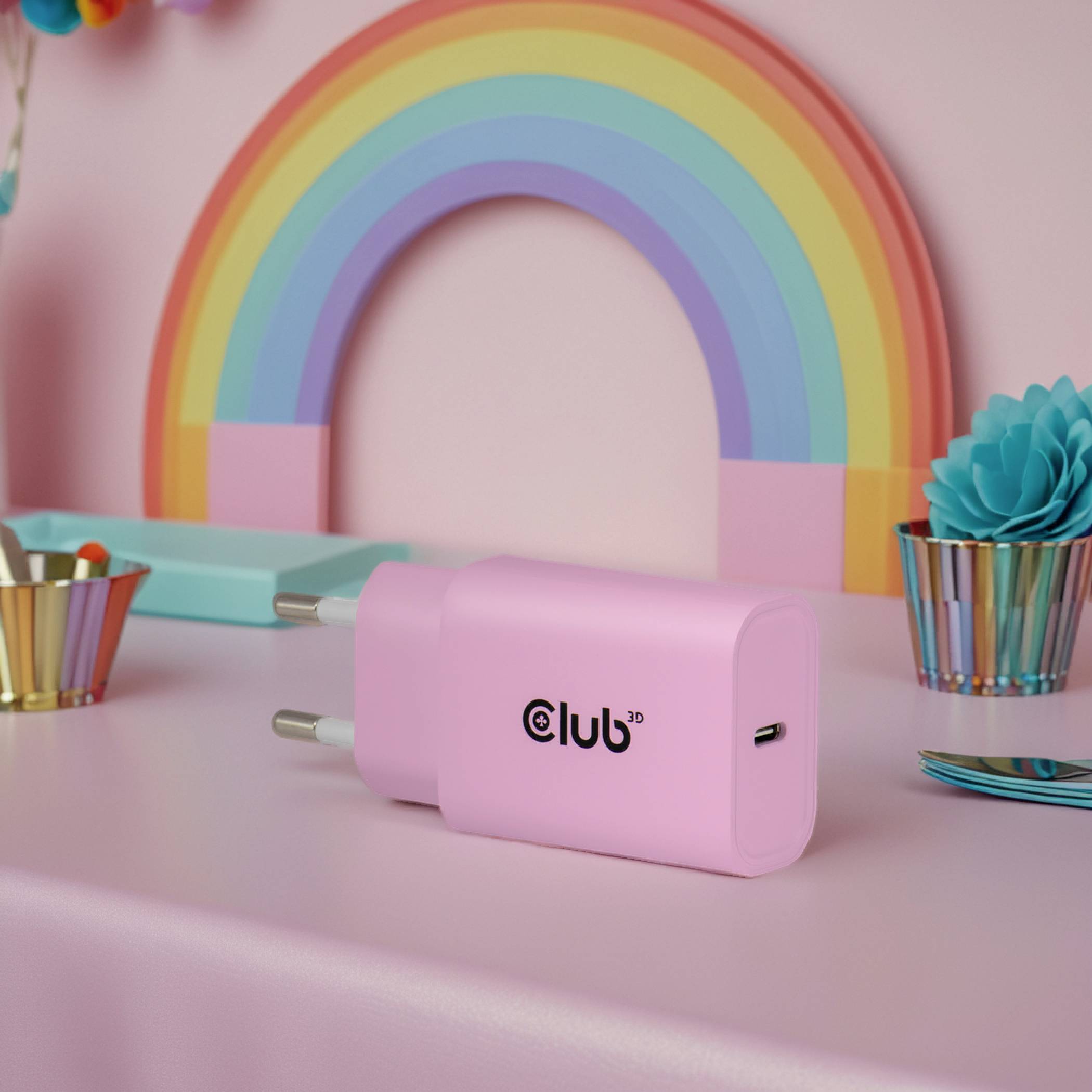 club3D CAC-3021 USB Ladegerät 30 W Pink Innenbereich