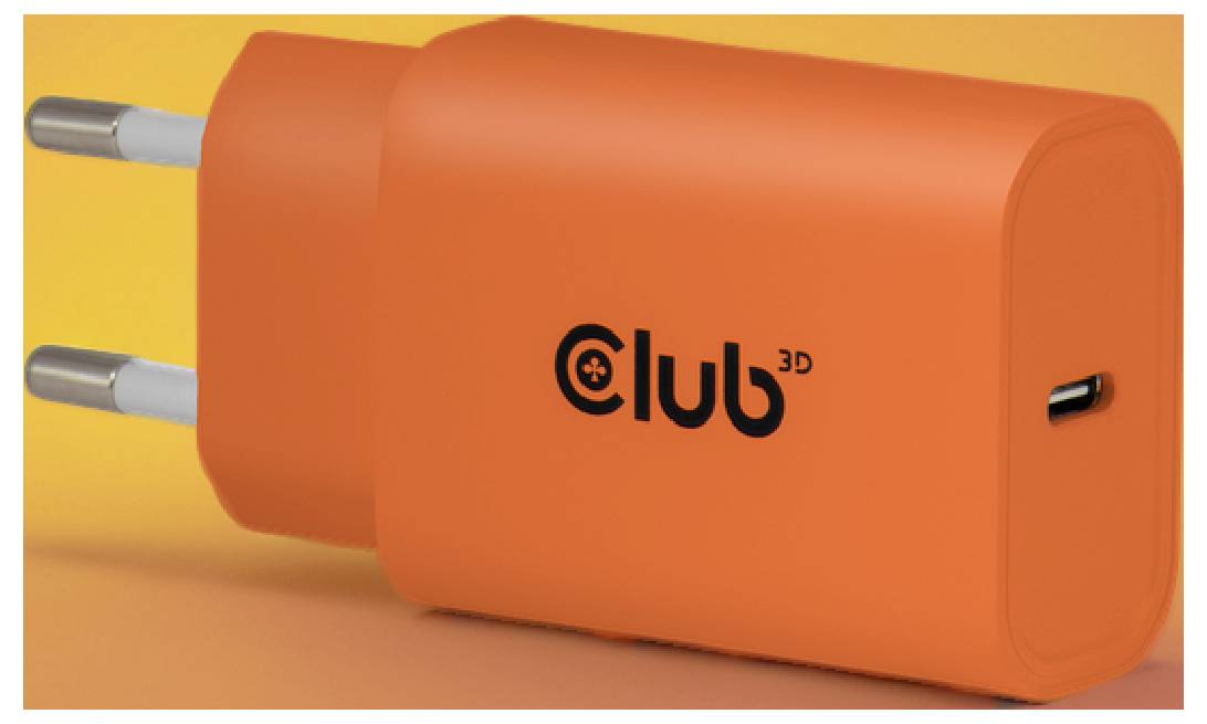 Club3D CAC-3023 USB Ladegerät 30W Orange Innenbereich