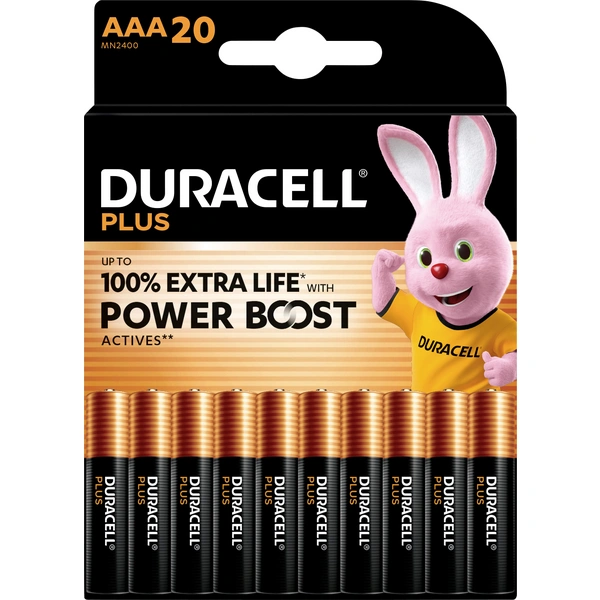 Duracell Plus Power Boost Micro (AAA)-Batterie Alkali-Mangan 1.5V 20St. Duracell Plus Power Boost Micro (AAA)-Batterie Alkali-Mangan 1.5V 20St.