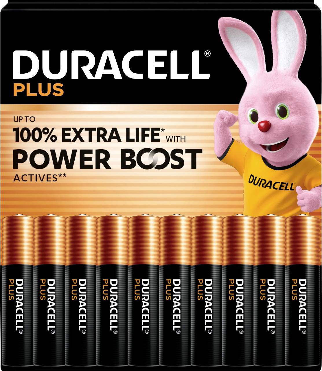 Duracell Plus Power Boost Micro (AAA)-Batterie Alkali-Mangan 1.5 V 40 St.