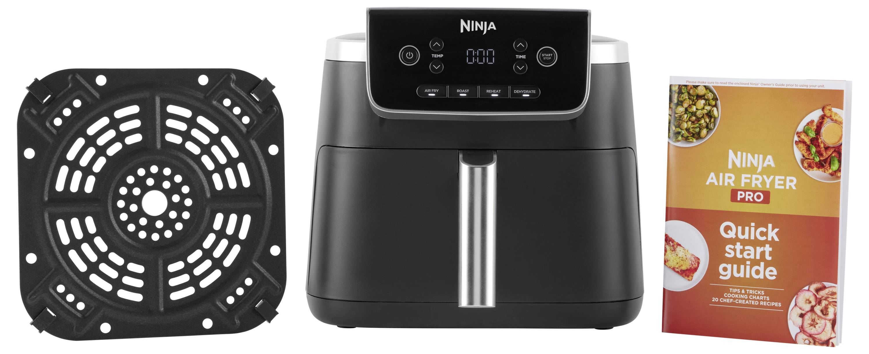 Ninja AF140EU Heißluft-Fritteuse 4.7l digitaler Timer Schwarz
