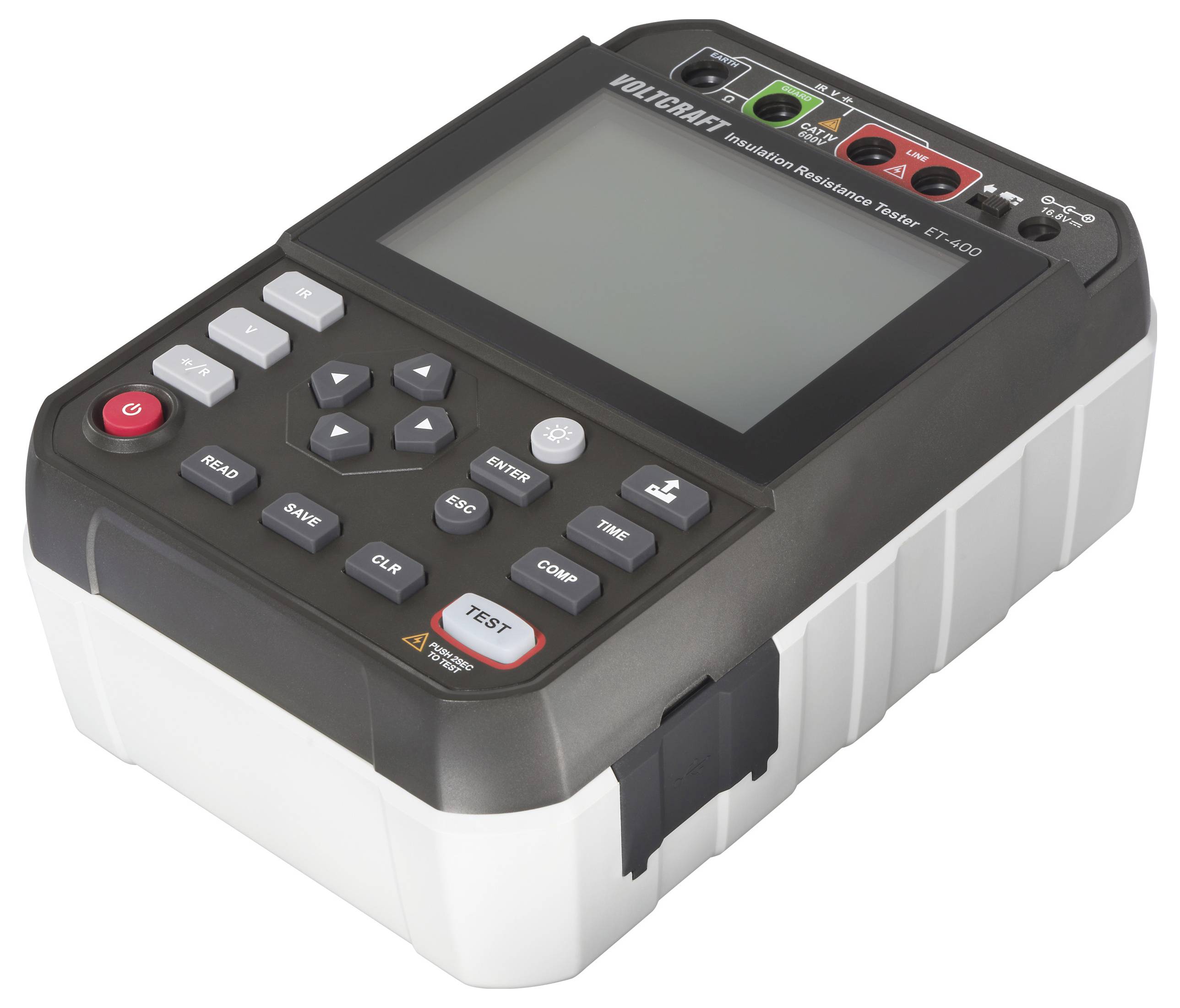VOLTCRAFT ET-400 Isolationsmessgerät 250 V, 500 V, 1000 V, 2500V 2.5 TΩ