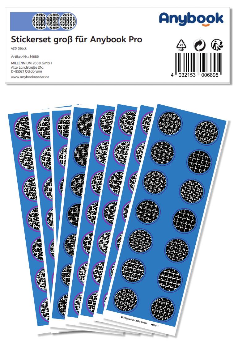 Anybook Sticker-Set Pro Stickerset groß 420St.