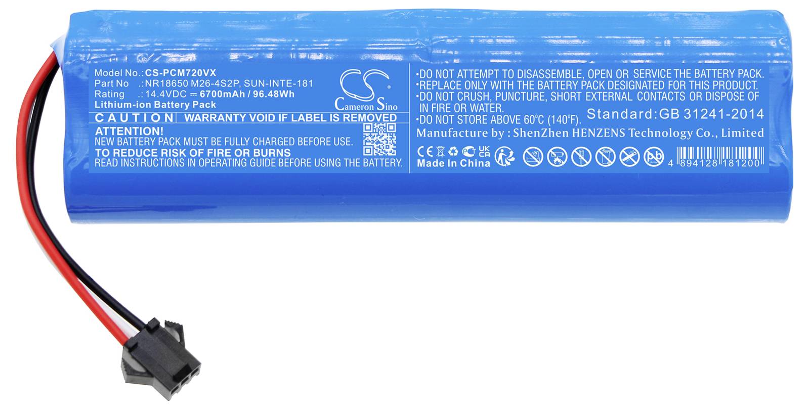CS Cameron Sino Werkzeug-Akku 14.4V 2600 mAh