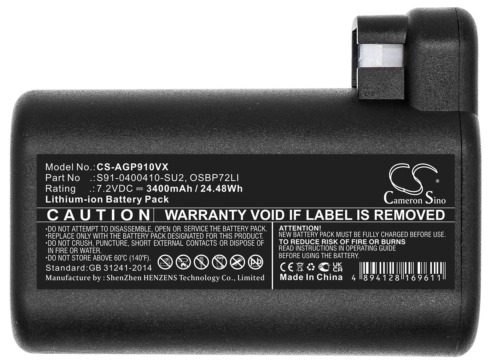 CS Cameron Sino Werkzeug-Akku 7.2V 3400 mAh