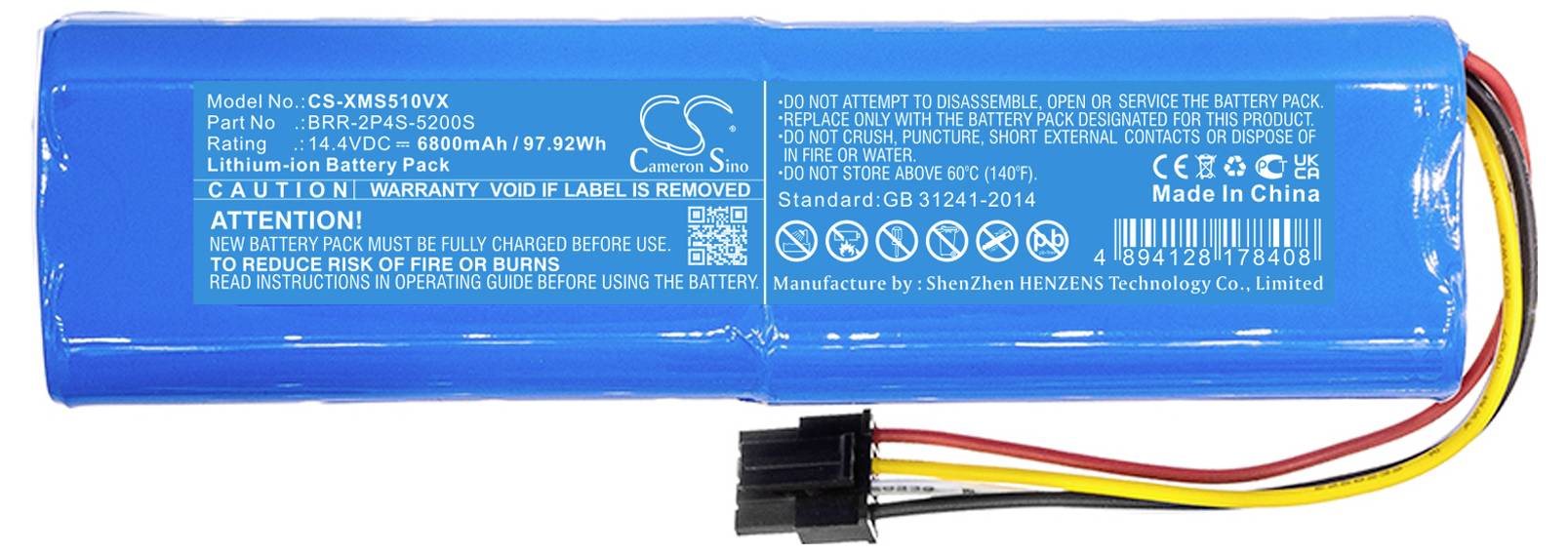 CS Cameron Sino Werkzeug-Akku 14.4V 6800 mAh