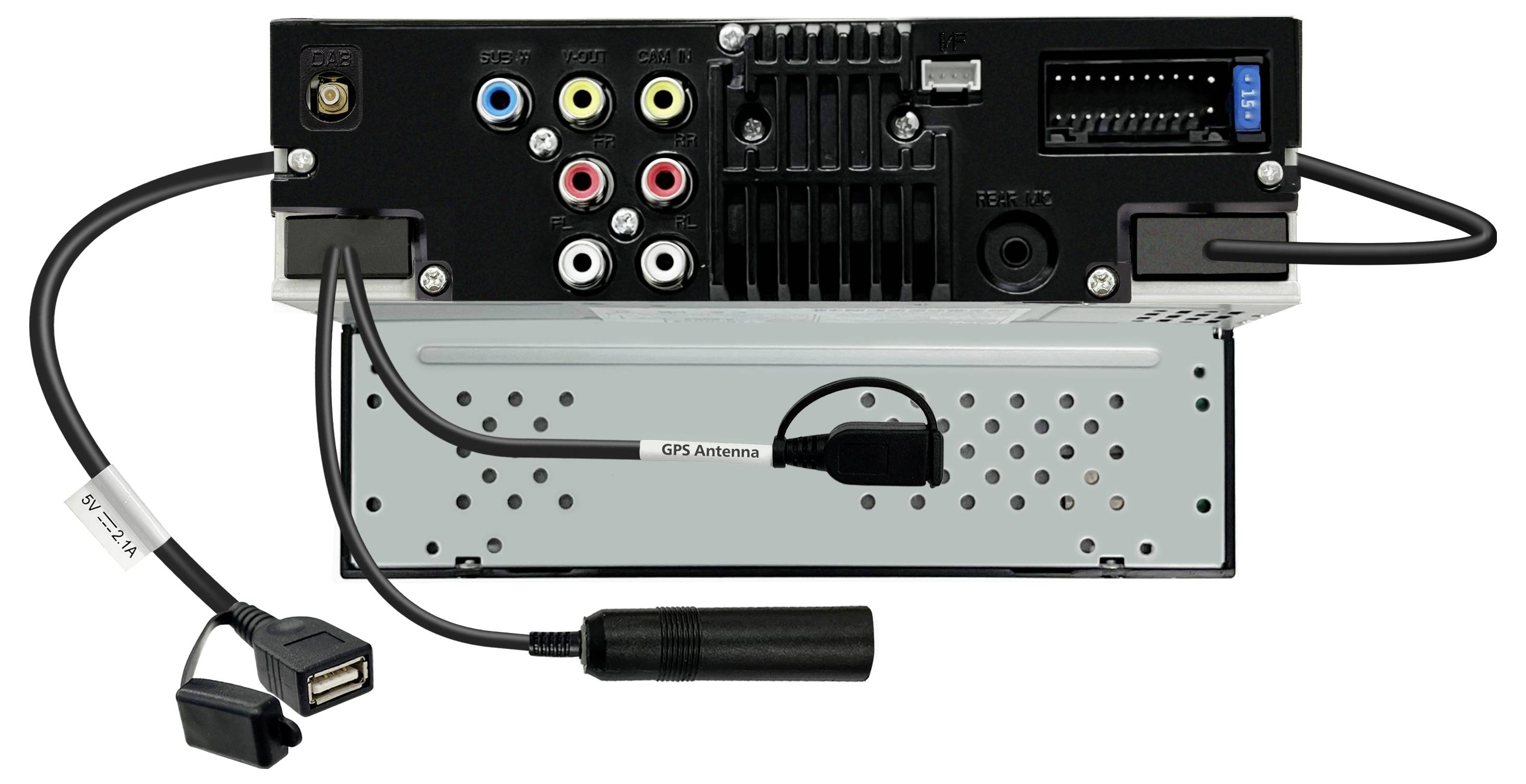 JVC Doppel-DIN Moniceiver Apple CarPlay, Android Auto™, Anschluss für Rückfahrkamera, DAB+ Tuner, Bluetooth®-Freisprecheinrichtung