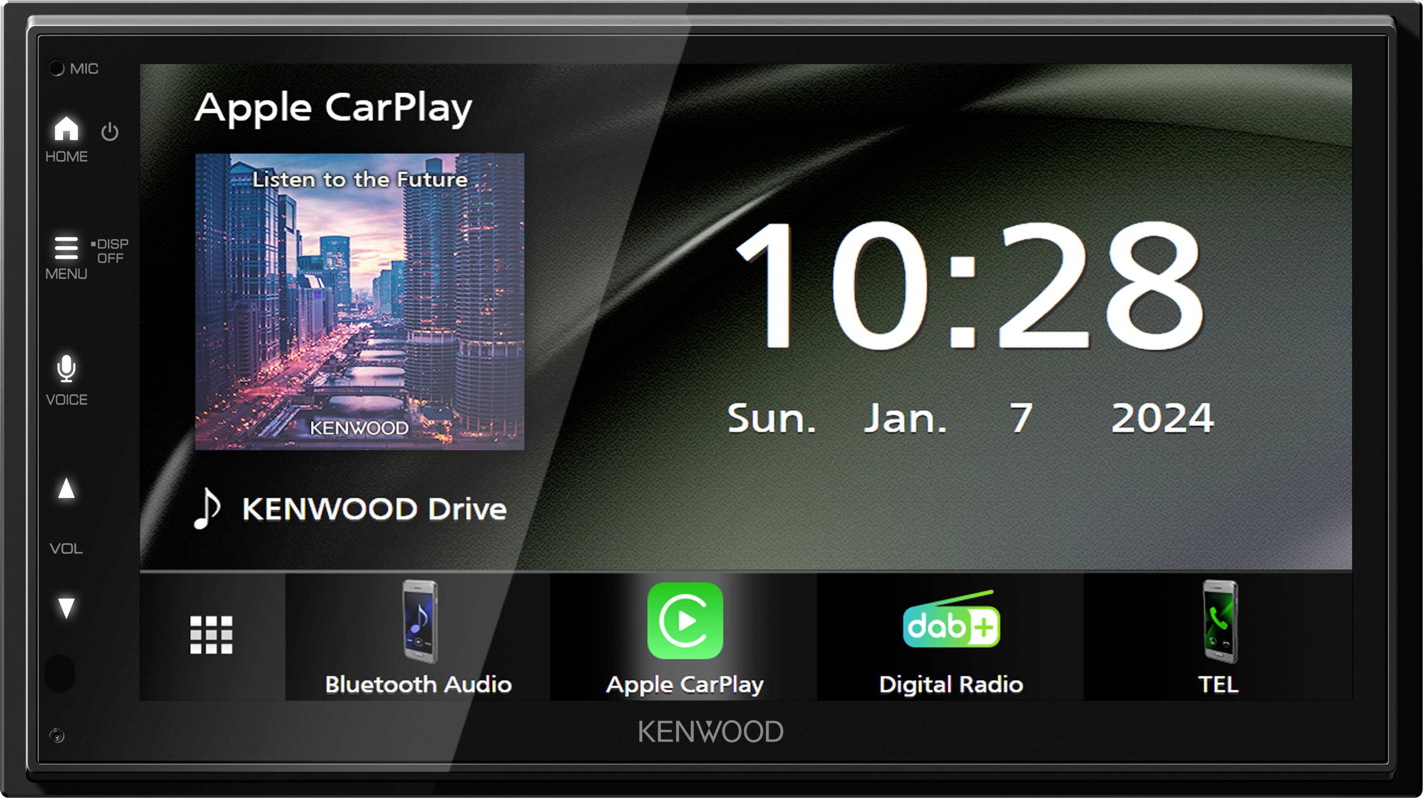 Kenwood Doppel-DIN Moniceiver Android Auto™, Apple CarPlay, DAB+ Tuner, Anschluss für Rückfahrkamera