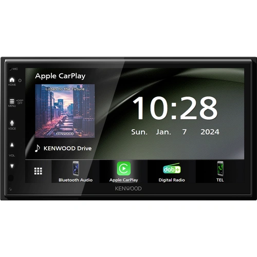Kenwood Doppel-DIN Moniceiver Android Auto™, Apple CarPlay, DAB+ Tuner, Anschluss für Rückfahrkamera Kenwood Doppel-DIN Moniceiver Android Auto™, Apple CarPlay, DAB+ Tuner, Anschluss für Rückfahrkamera