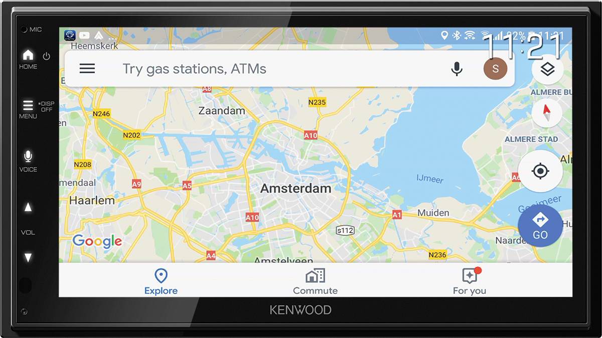 Kenwood Doppel-DIN Moniceiver Android Auto™, Apple CarPlay, Anschluss für Rückfahrkamera, DAB+ Tuner