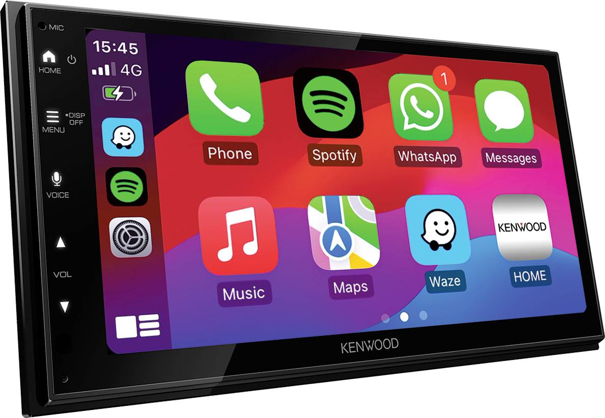 Kenwood Doppel-DIN Moniceiver Android Auto™, Apple CarPlay, Anschluss für Rückfahrkamera, DAB+ Tu