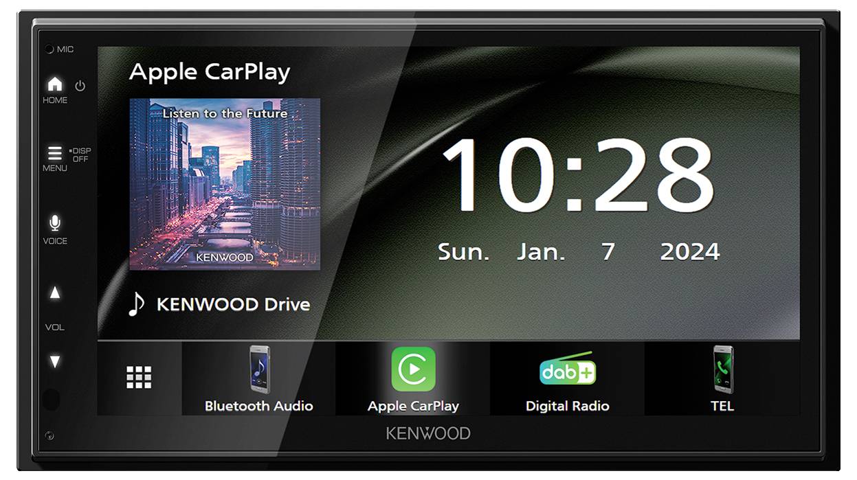 Kenwood Doppel-DIN Moniceiver Android Auto™, Apple CarPlay, Anschluss für Rückfahrkamera, DAB+ Tu