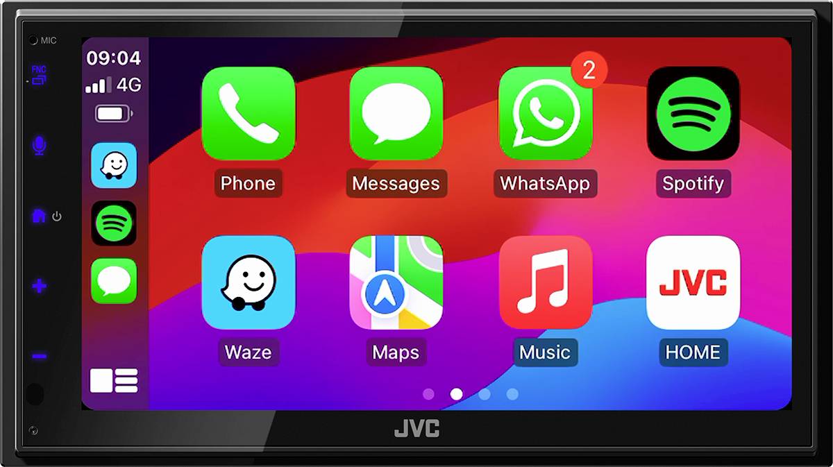 JVC Doppel-DIN Moniceiver Android Auto™, Apple CarPlay, Anschluss für Rückfahrkamera, DAB+ Tuner, inkl. Fernbedienung