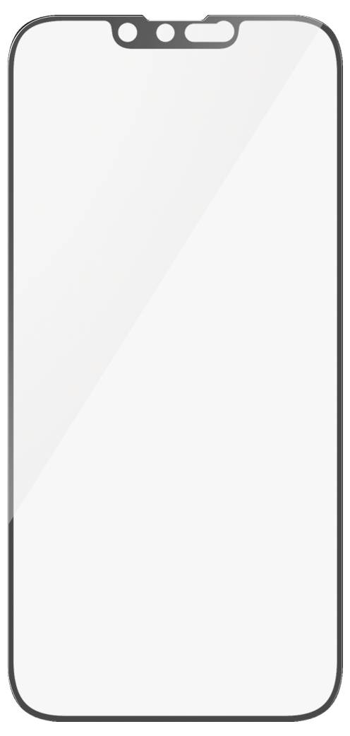 Rahmen eines Smartphones mit Notch oben, ohne sichtbare Tasten oder Verzierungen.
