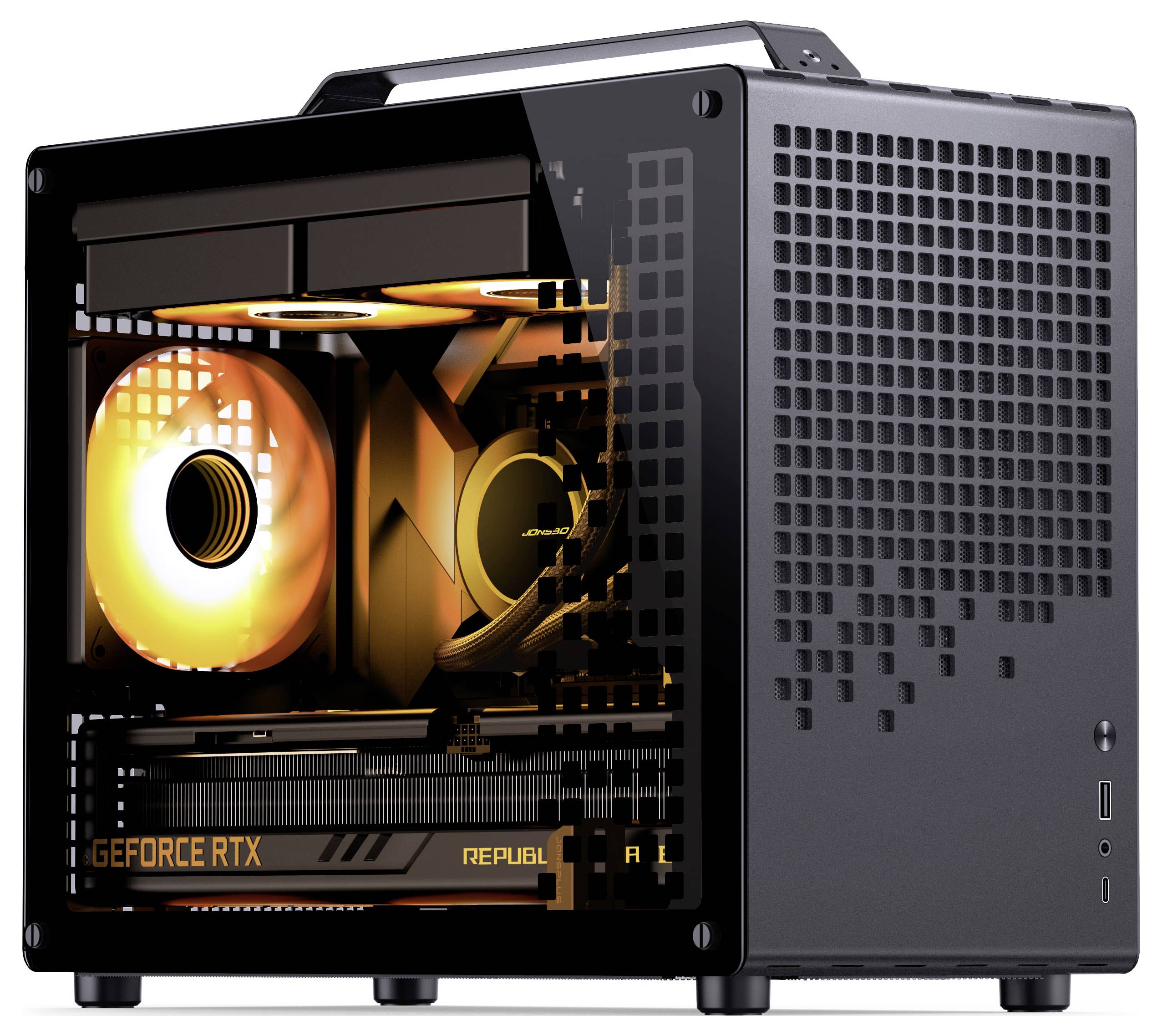 Jonsbo Z20 Micro-Tower Gehäuse, Gaming-Gehäuse, PC-Gehäuse Schwarz