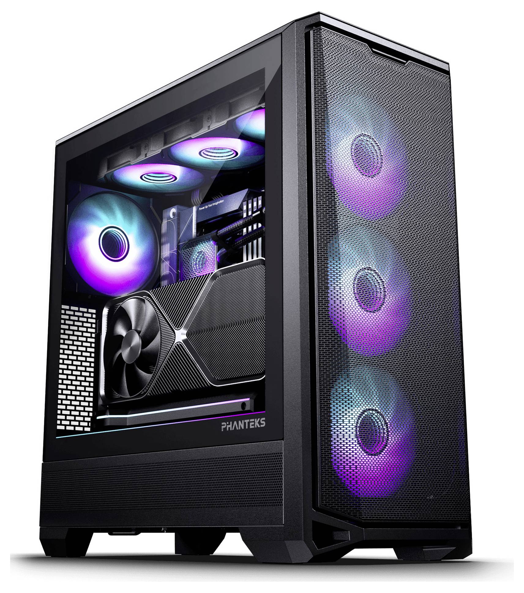 Phanteks PH-EC400GA_DBK01 Midi-Tower Gehäuse, Gaming-Gehäuse, PC-Gehäuse Schwarz