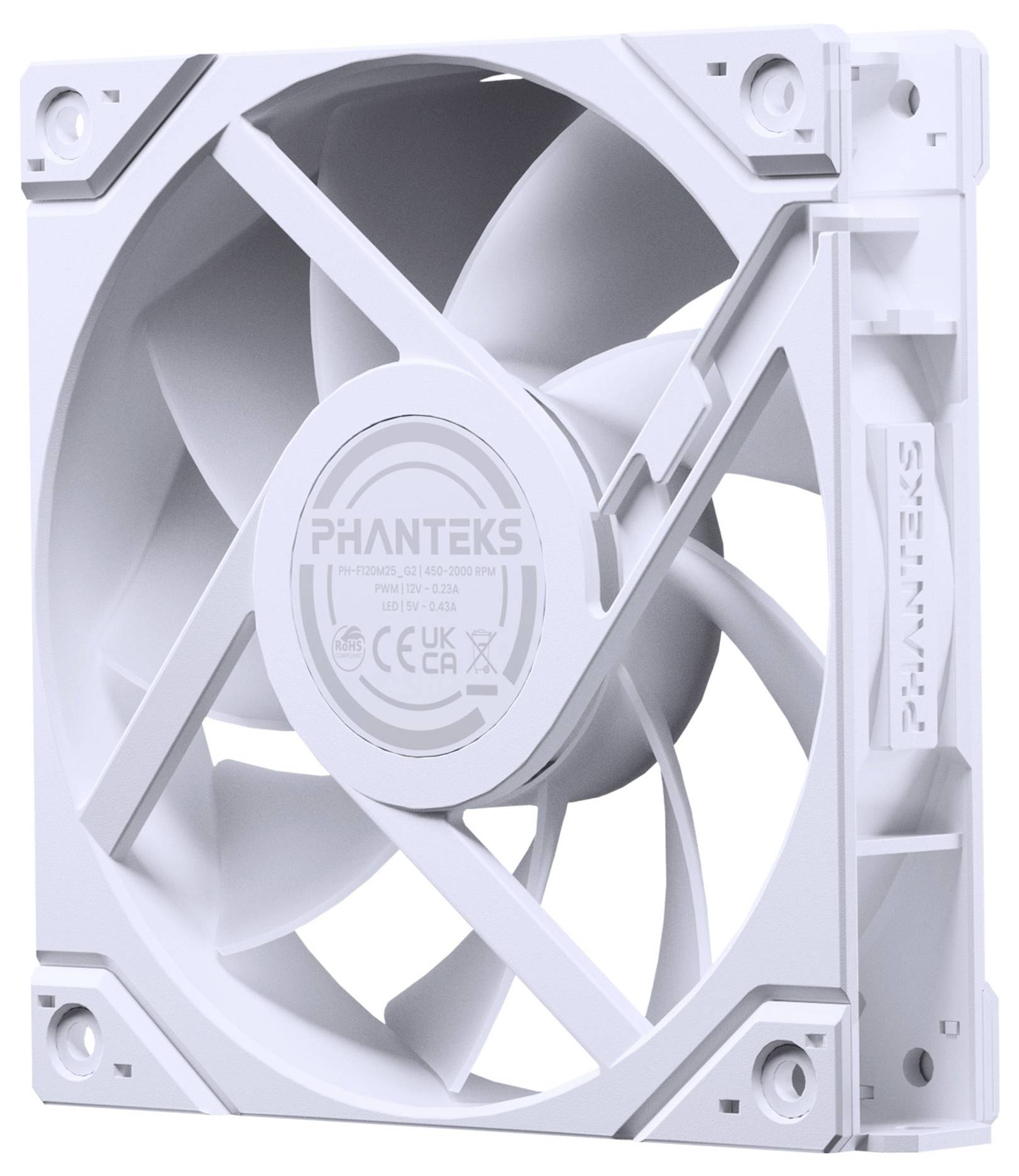 Phanteks PH-F120M25_G2_DWT01 PC-Gehäuse-Lüfter Weiß (B x H x T) 120 x 25 x 120mm