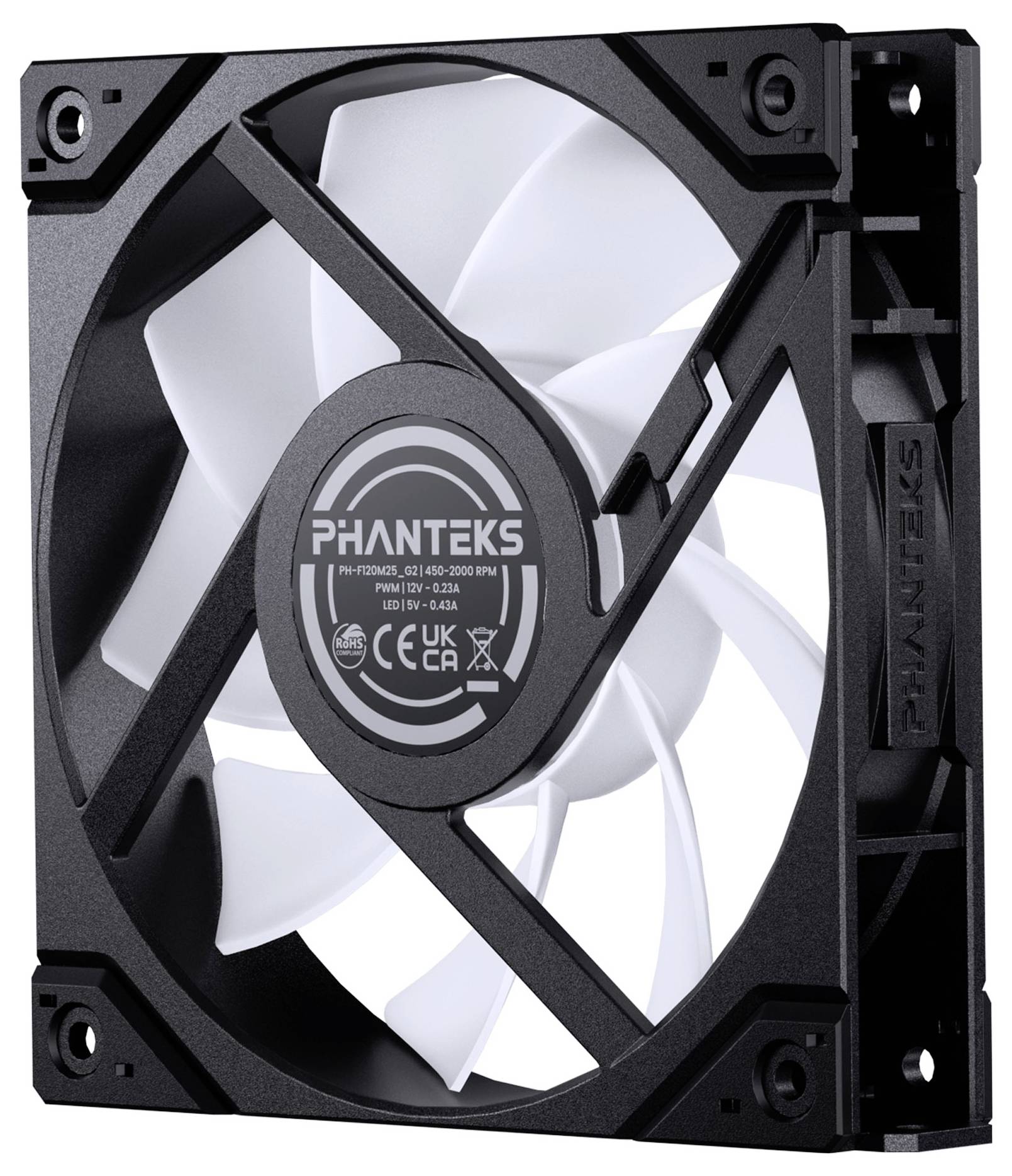 Phanteks PH-F120M25_G2_DBK01_3P PC-Gehäuse-Lüfter (B x H x T) 120 x 25 x 120mm
