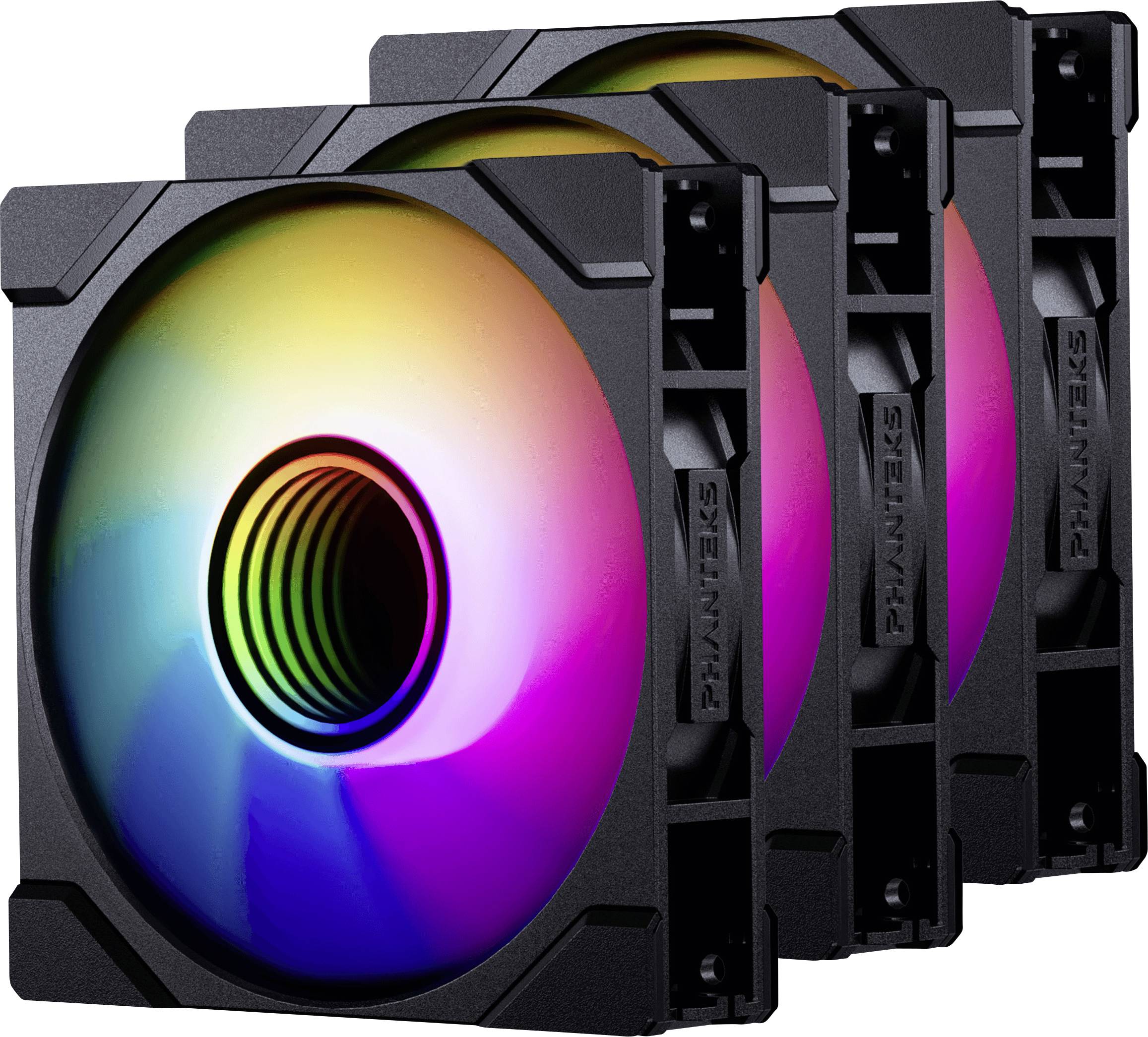 Phanteks PH-F120M25R_G2_DBK01_3P PC-Gehäuse-Lüfter Schwarz (B x H x T) 120 x 25 x 120 m