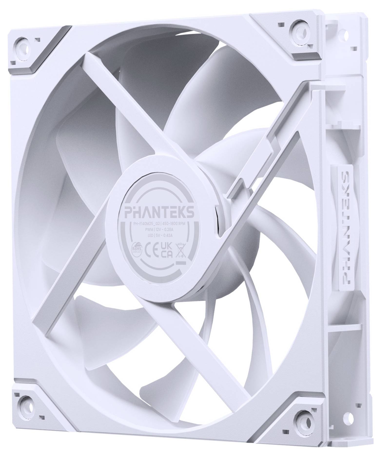 Phanteks PH-F140M25_G2_DWT01 PC-Gehäuse-Lüfter Weiß