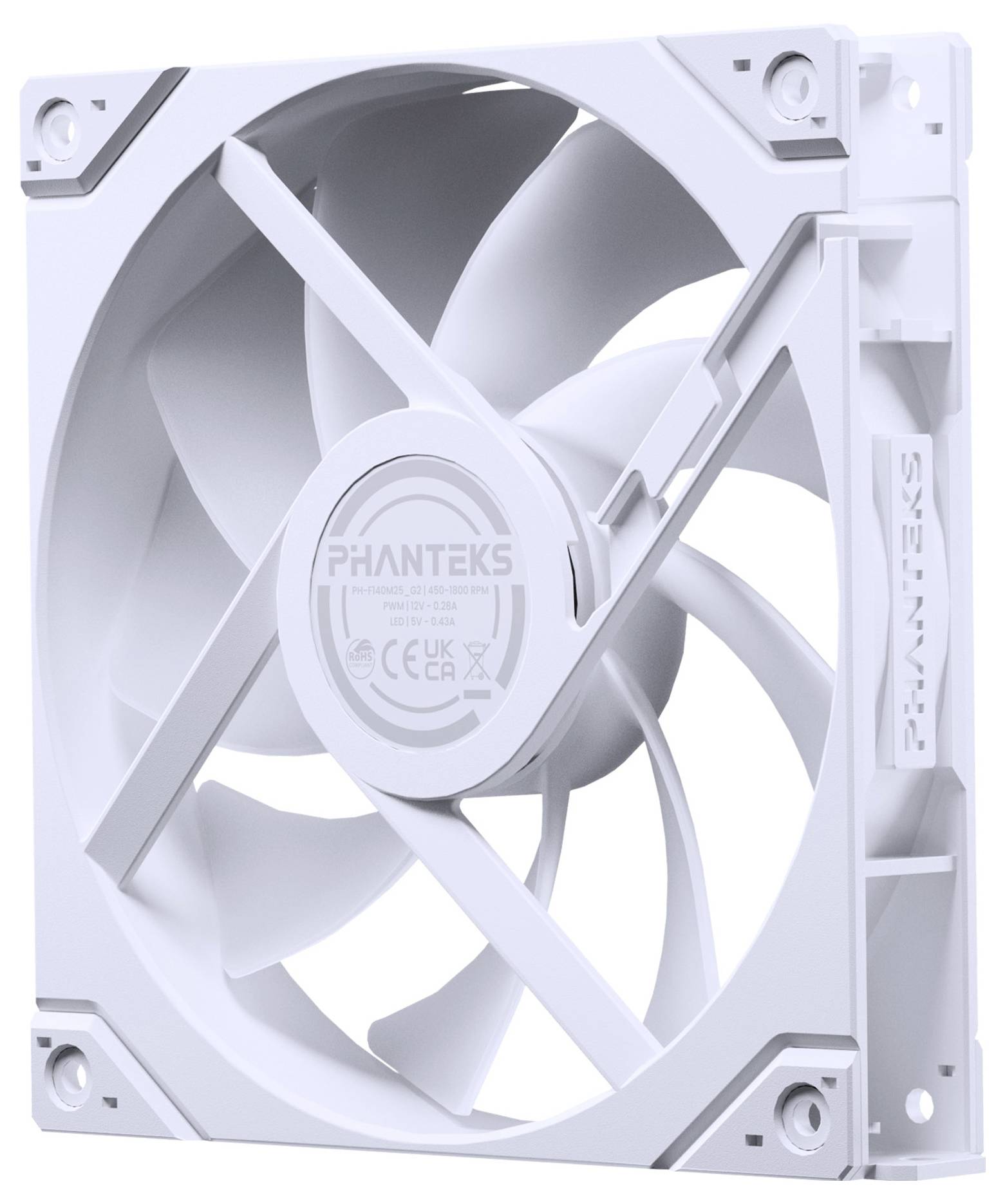 Phanteks PH-F140M25_G2_DWT01_3P PC-Gehäuse-Lüfter Weiß