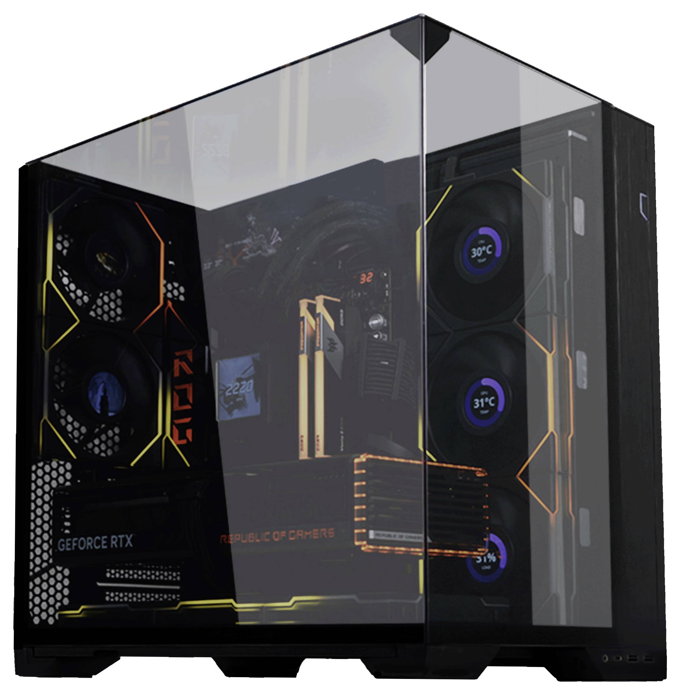 Phanteks O11VPX Midi-Tower Gehäuse, Gaming-Gehäuse, PC-Gehäuse Schwarz