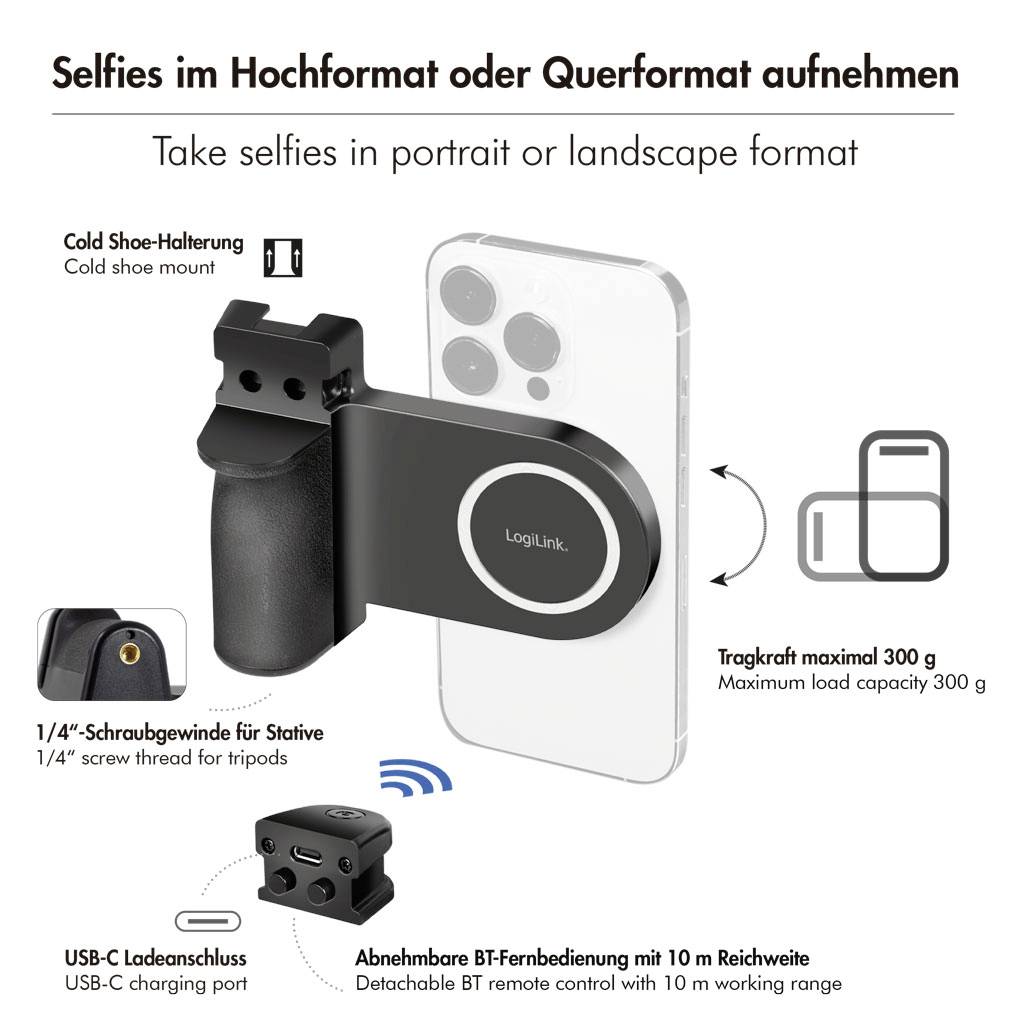 LogiLink AA0173 Handy Ständer Schwarz