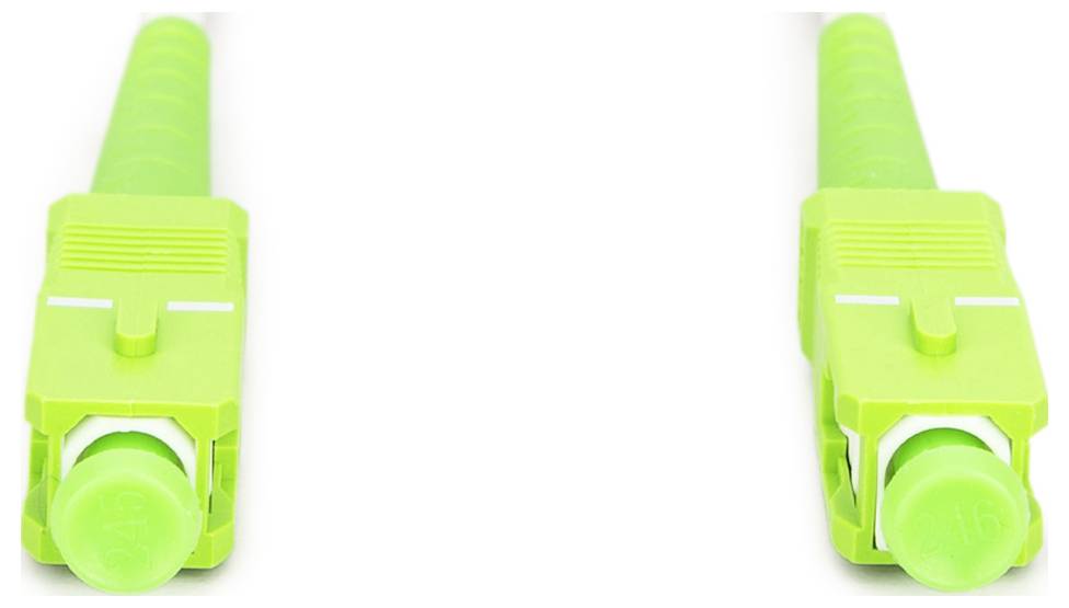 Digitus DK-2922A-01-SCA-SX Glasfaser LWL, Glasfaser Anschlusskabel 100cm Weiß, Grün, Limettengrün, lime green [1x SC APC-Stecker