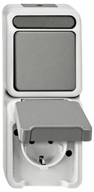 Merten Komplett Steckdose, Wechselschalter MEG3495-8029 1St.