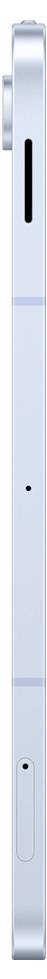 Das Bild zeigt die seitliche Ansicht eines silbernen Smartphones mit rechteckigen Tasten und einer Kameralinse am oberen Rand.