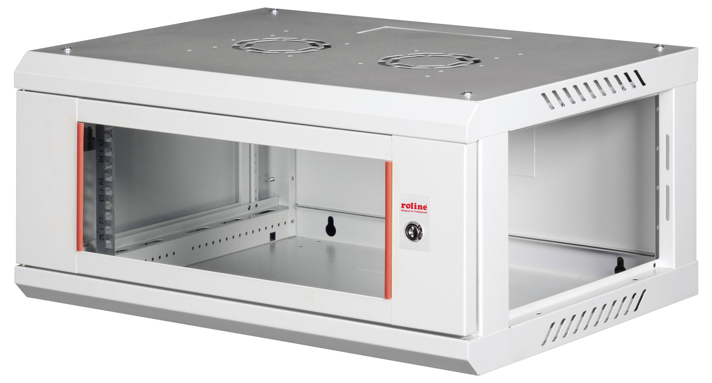 Roline 26.21.0122 19 Zoll Wandgehäuse (B x H x T) 600 x 290 x 450mm 4 HE Grau (RAL 7035)