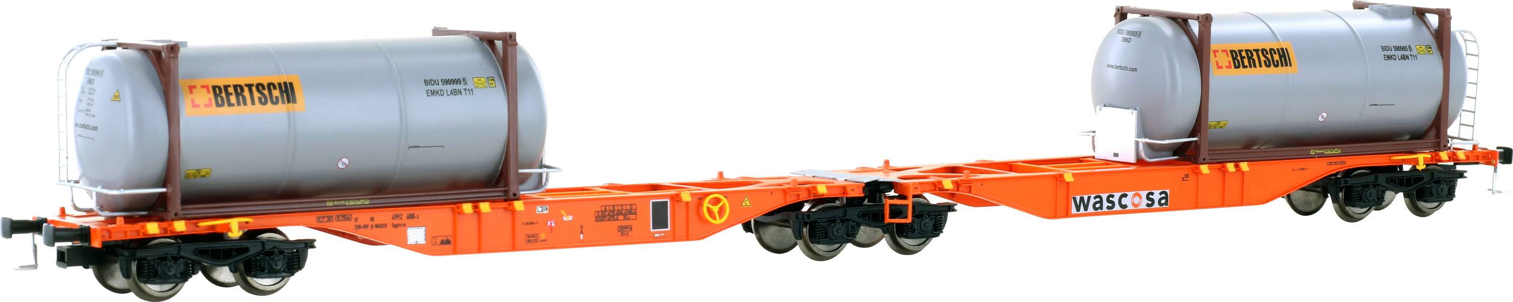 Mehano 28401 HO Containerwagen Sggmrss'90 Bertschi der Wascosa Bertschi der Wascosa